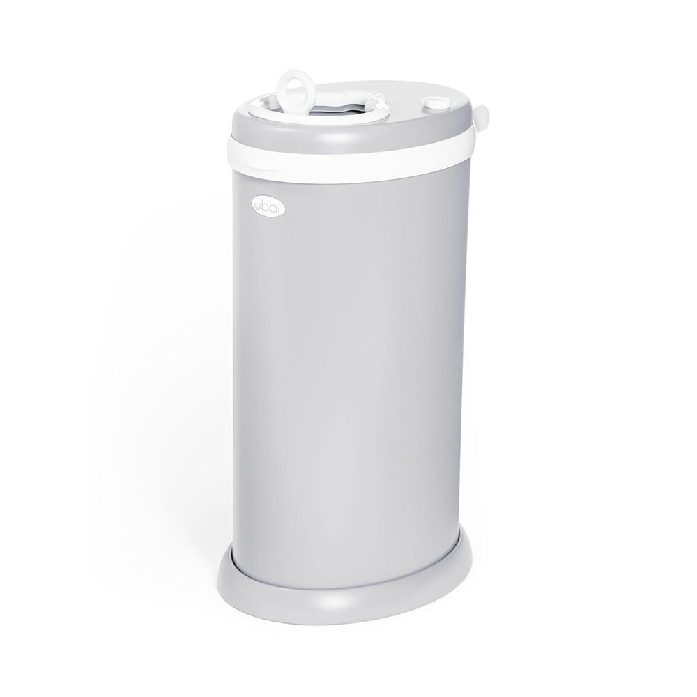 Stainless Steel Diaper Pail Gray Odor Lock No Special Bags